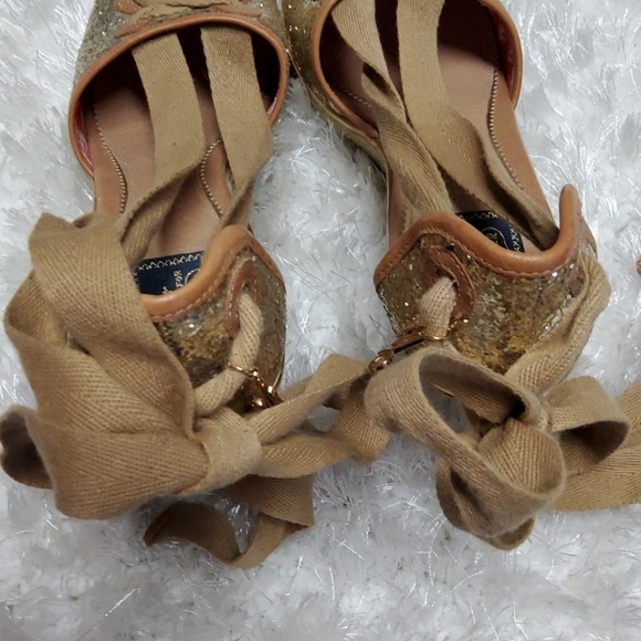 Sperry espadrill glittery sandals size 8.5 - Picture 4 of 13